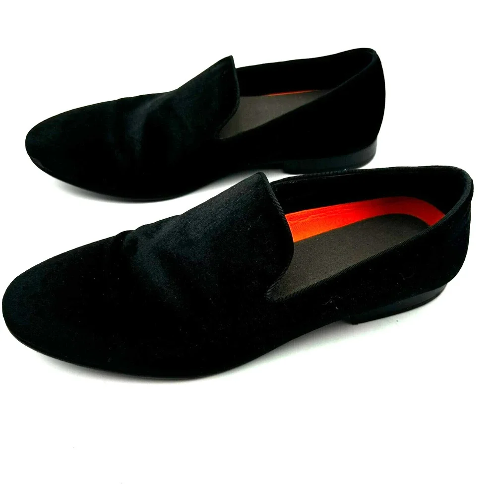 MIX‎ NO. 6 Men's Size 12 Haigen Black Velvet Slip On Formal Dress Loafers Shoes